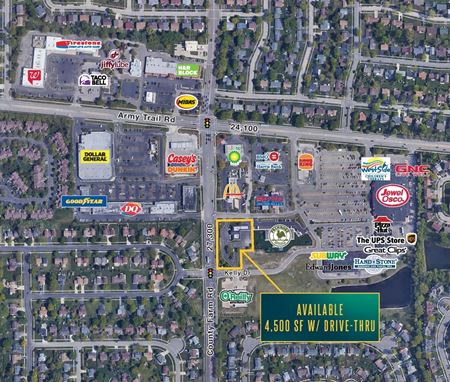 A look at Former Retail Bank with Drive-Thru Lanes Retail space for Rent in Carol Stream