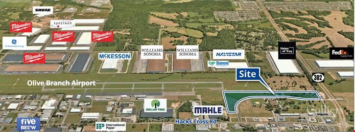 Industrial Lots for Sale or Build-to-Suit in Olive Branch, MS