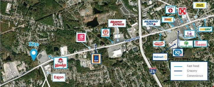 ±6.73 Acres of Land Ideally Suited for Convenience Store Site | West Columbia, SC