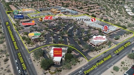 A look at Pinnacle of Scottsdale | Safeway, Starbucks, Merrill Lynch Anchored Neighborhood Center Retail space for Rent in Scottsdale