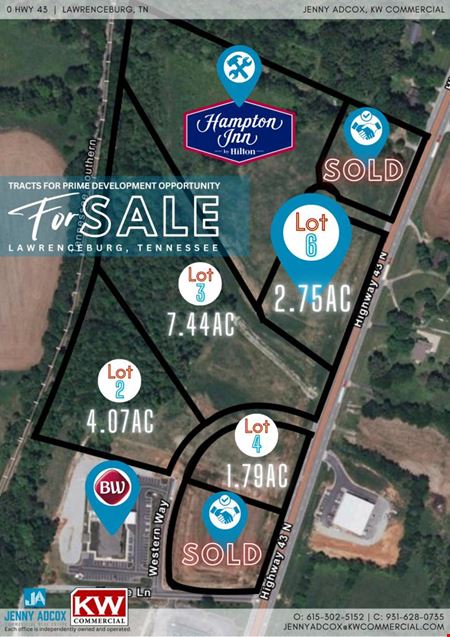 A look at 0 Hwy 43 Lawrenceburg, TN Parcel 6 commercial space in Lawrenceburg