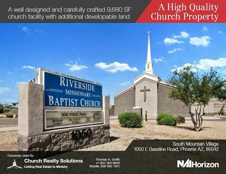 A look at Riverside Missionary Baptist Church commercial space in Phoenix