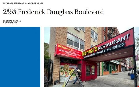 A look at 2353 Frederick Douglass Blvd Unassigned space for Rent in New York