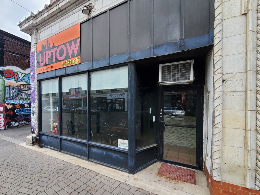 Fully Fixtured Uptown Restaurant For Sale