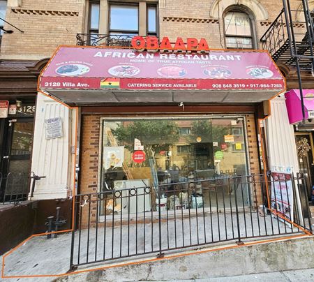 A look at 800 SF | 3128 Villa Ave | Built-Out Restaurant for Lease Retail space for Rent in Bronx