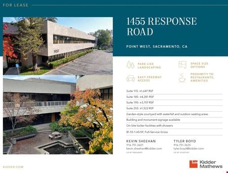A look at 1455 Response Rd Office space for Rent in Sacramento