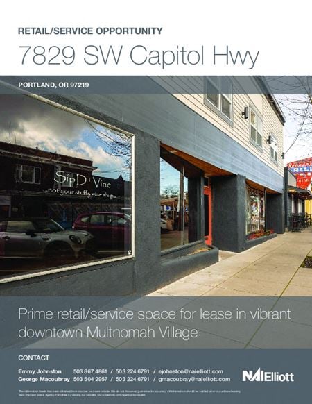 A look at 3675 SW Troy St. Retail space for Rent in Portland