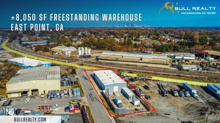 A look at Freestanding Warehouse in East Point | ±8,050 SF | For Sale or Lease Industrial space for Rent in East Point