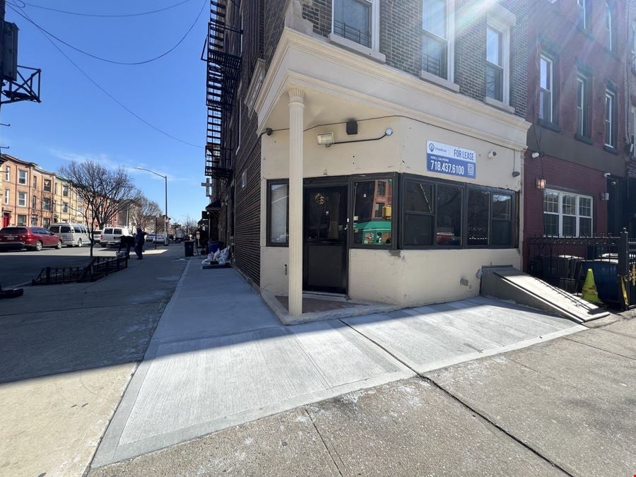 109 Ralph Ave | 1,000 SF Fully Built Corner Retail Space with 1,000 SF Finished Basement for Lease