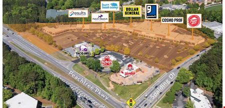 A look at Peachtree Parkway Plaza commercial space in Peachtree Corners