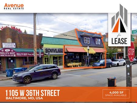 A look at 1105 West 36th Street Retail space for Rent in Baltimore