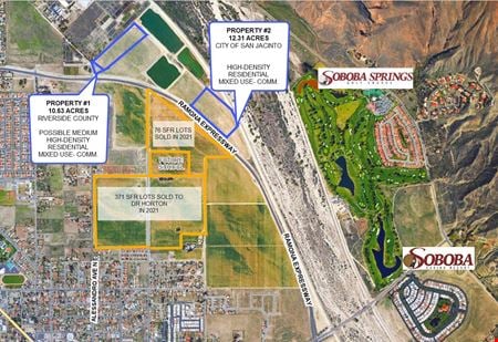 A look at Multi-Family Residential / Mixed Use-Commercial Land Parcels Commercial space for Sale in San Jacinto