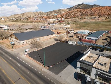 A look at Paved Commercial Lot with small Portable Office Industrial space for Rent in Cedar City