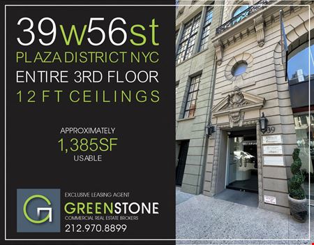 A look at 39 W 56th St Office space for Rent in New York