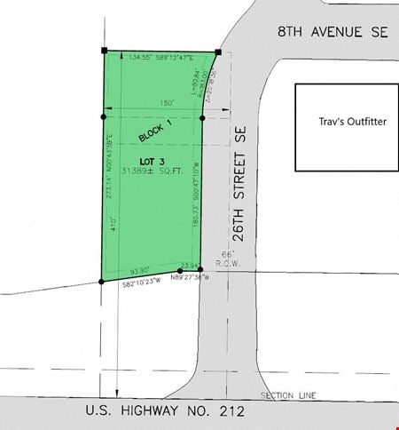 A look at LOT 3 BLOCK 1 MORRIS 1ST ADD CITY LANDS 33-117-52 commercial space in Watertown