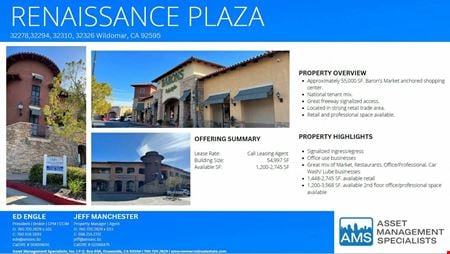 A look at Renaissance Plaza Retail space for Rent in Wildomar
