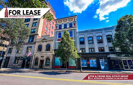 A look at 108 Campbell Prime Downtown Office / Retail Space Office space for Rent in Roanoke