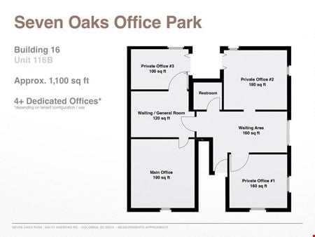 A look at 540 Saint Andrews Rd Office space for Rent in Columbia