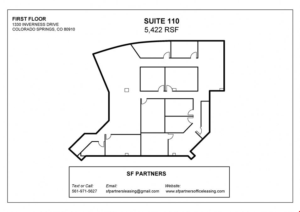 5,422 SF Suite 110 Professional Office Space Colorado Springs