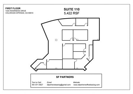 A look at 5,422 SF Suite 110 Professional Office Space Colorado Springs commercial space in Colorado Springs