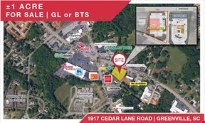±1 Acre Retail Pad Available for Sale, GL or BTS