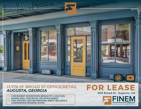 A look at &#177;1,776 SF Office/Retail for Lease Commercial space for Rent in Augusta