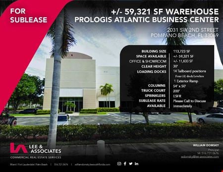 A look at Prologis Atlantic Business Center Industrial space for Rent in Pompano Beach