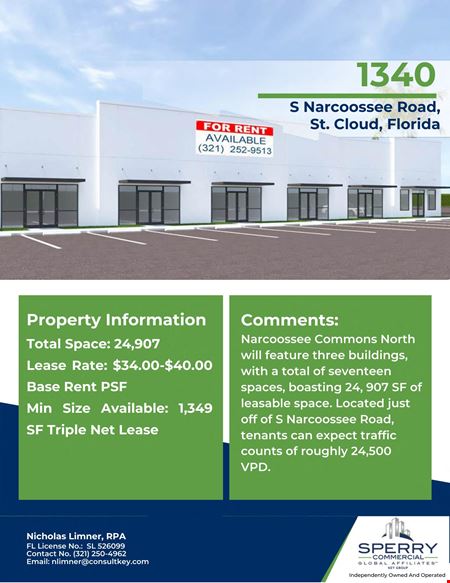 A look at Narcoossee Commons North Commercial space for Rent in St Cloud