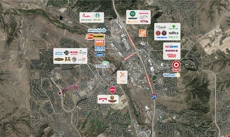A look at Meadows Boulevard and Painthorse Drive - SWC commercial space in Castle Rock